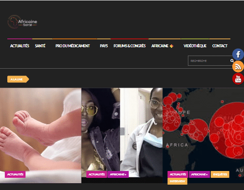 Site web AFRICAINE SANTE